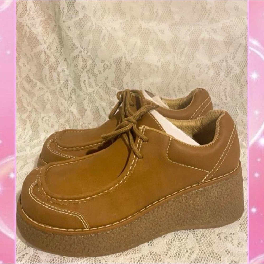 Vintage 90s Chunky Platform Loafers
